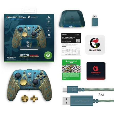 GameSir G7 Pro WUCHANG: Fallen Feathers Edition Bluetooth / USB / vezeték nélküli gamepad játékvezérlő kék-arany [ah:b5eb5ce7677585c0df522112cb2e440f47c1f7f117664086c55a518dcb0220a4] [ah-transfer:de1e7b451799424a94d129c3ee73616b]