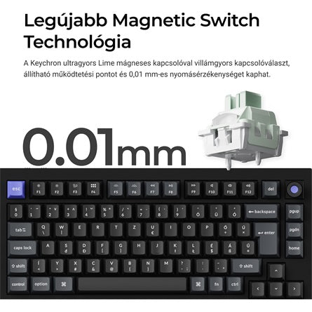 Keychron Q1 HE 8K - vezetékes mechanikus billentyűzet - ISO HU [ah:f4b5886da916ce9735fb3495cd76a88b91b11a5b88edac38bfae69d3f5323801] [ah-transfer:fef7df6b231c479ba4d634ee4f0695ff]