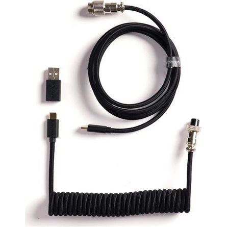 Keychron Coiled Aviator 8K USB-C -> 5-Pin (GX12) M/F adatkábel 1.7m fekete +A-C típusú adapter [ah:b78cab22d7e0bdcf1e11f031567280f56dcc997173568630d3d92668a8f398f5] [ah-transfer:f5f350cc4ff44d21b854f930a841db1c]
