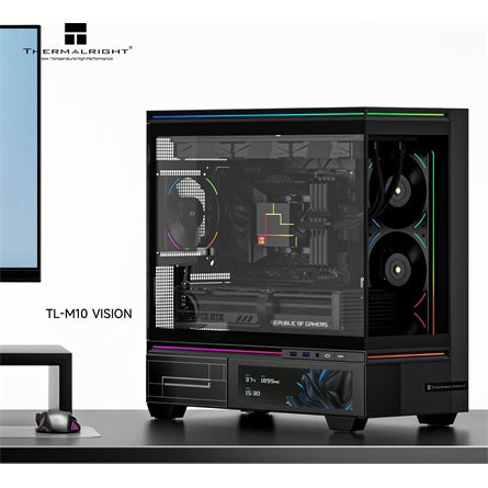 Thermalright TL-M10 Vision táp nélküli MT Mini Tower számítógépház fekete [ah:bf3af6338f179113648994c19c8d7f7d880f3f9d512fae0a841f62f68b33017e] [ah-transfer:30dee32060834aabbc73d1f405b8a7f6]
