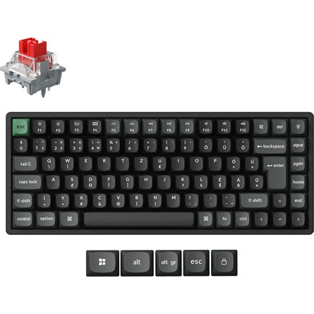 Keychron K2 Ultra 8K Bluetooth / vezeték nélküli magyar Apex Red mechanikus billentyűzet fekete [ah:c09535d85baab66d9b6ba46fd89e862282af28feeca350b8dda861897a3e6a90] [ah-transfer:72c02f7588b349fea03be77b3f69c15a]