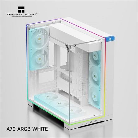 Thermalright A70 ARGB ablakos Mid Tower számítógépház, fehér, tápegység nélkül [ah:ddd8e03d0bb3071d7b056c9321aa65762d62372506a4c556271da7c5b3c7db1c] [ah-transfer:35ec21298ccf4e0f9189ecc5764a1406]