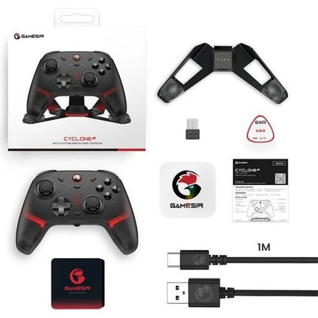 GameSir GameSir Cyclone 2 Multiplatform Bundle Bluetooth / USB / vezeték nélküli gamepad + dokkoló fekete [ah:f398cfaaf0e9c22633d6912e938b7524b4ce1ace2b6bd73ba1f819b4331c71b5] [ah-transfer:4b4e0353625948bba15a0eb869991a74]