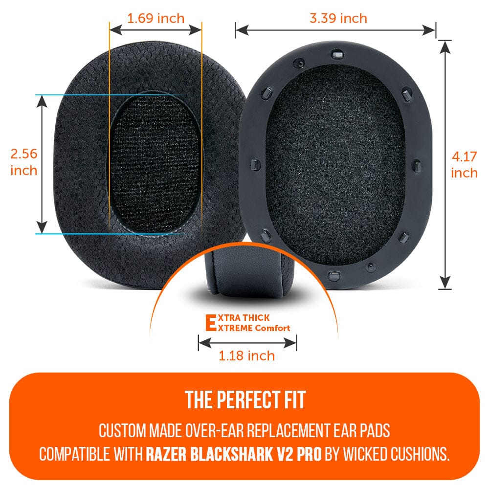 Wicked Cushions FreeZe Hybrid - Blackshark V2 Pro fejhallgató párna