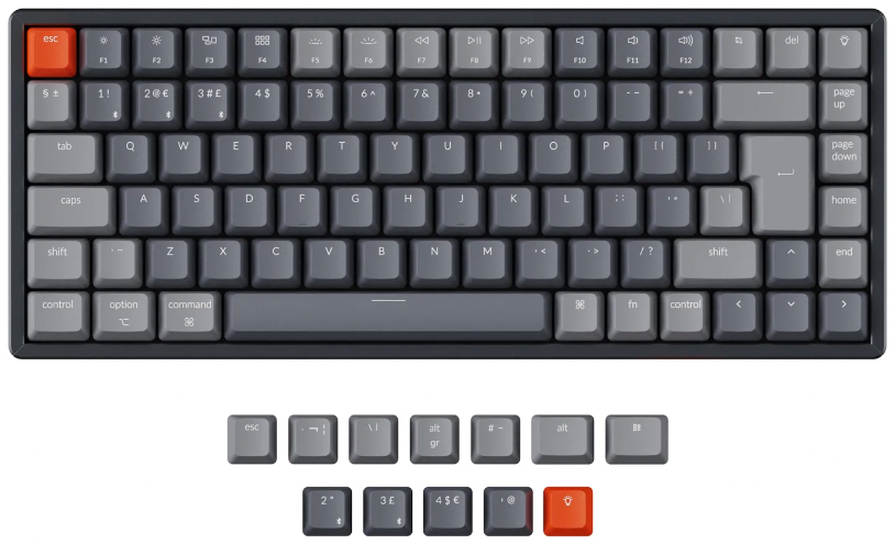 Keychron ISO HU OEM Profile ABS Keycap set - K széria