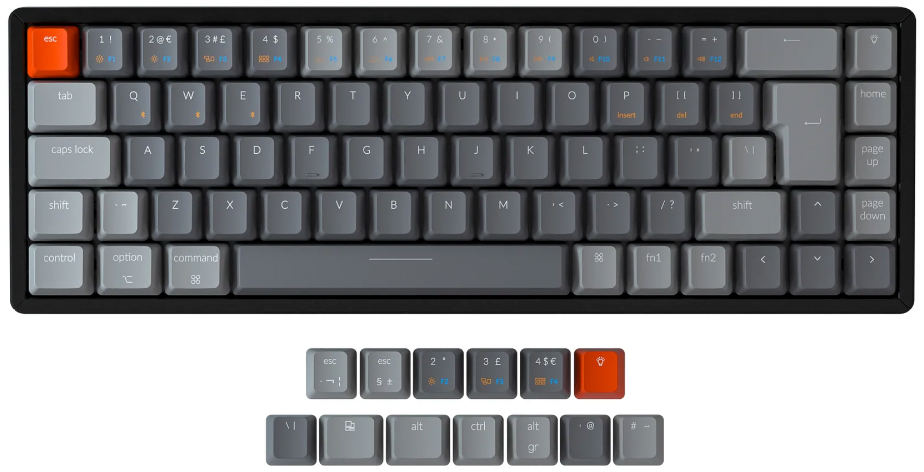 Keychron ISO HU OEM Profile ABS Keycap set - K széria